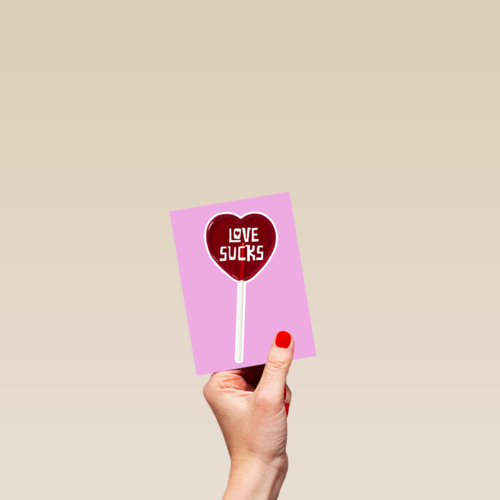 Valentijnskaart love sucks