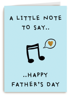 vaderdag kaart hip a little note to say happy vaders day