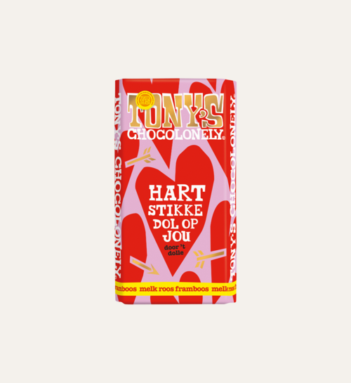 Tony Chocolonely Recht Uit Mijn Chocohart Melk Roos Framboos