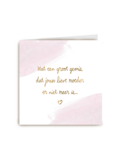 herinnering kaart gemis dat jemoeder er niet meer is