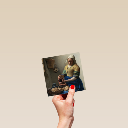 studio art blanco melkmeisje schilderij