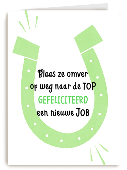 Kaart Hallmark | Nieuwe Baan | Nieuwe Baan Kaart Blaas Ze Omver