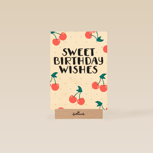 Verjaardagskaart tiener meisje Sweet birthday wishes kersen