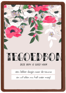moederdag kaart met tegoedbon