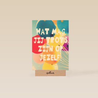 Felicitatie kaart man vrouw wat mag jij trots zijn op jezelf