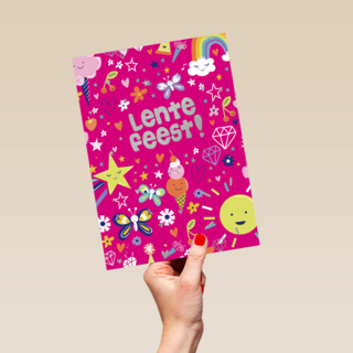 Lentefeest vrolijk roze