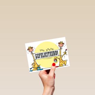 funny mail van harte gefeliciteerd giraffe