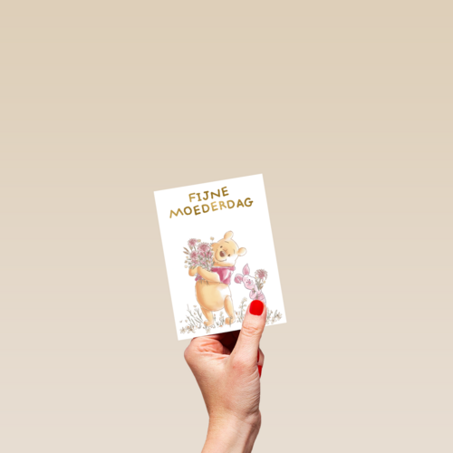 moederdag kaart winnie the pooh fijne moederdag