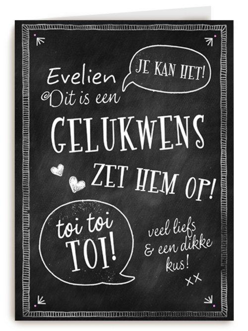 succes kaart een gelukswens