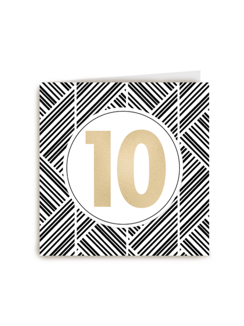 gouden 10 met patroon