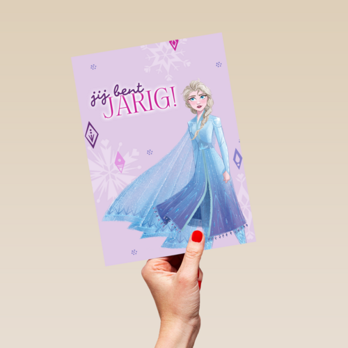 verjaardag kaart frozen elsa jij bent jarig