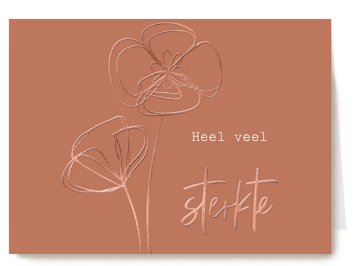 heel veel sterkte met metallic bloem