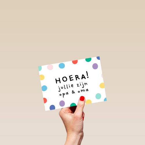 geboorte kleinkind confetti hoera jullie zijn opa en oma