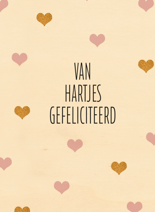 gefeliciteerd kaart vrouw van hartjes gefeliciteerd