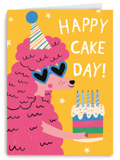Verjaardagskaart Happy Cake Day