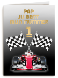 Pap jij bent mijn nummer 1 formule 1