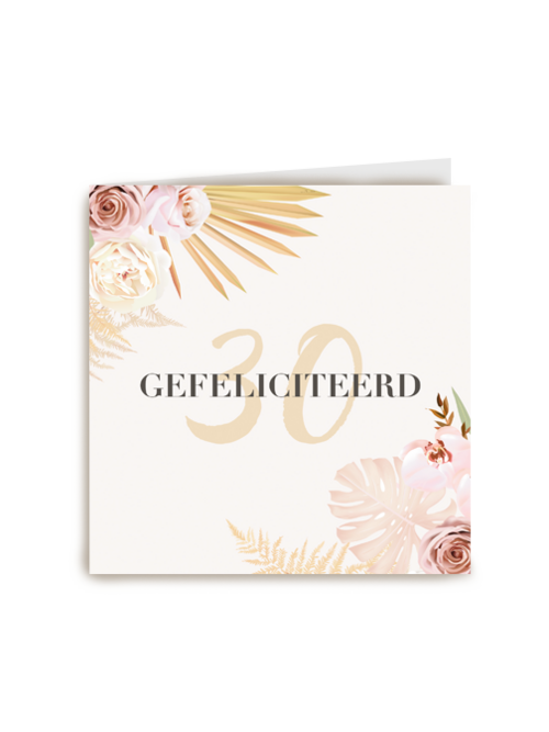 verjaardag kaart 30 gefeliciteerd stijlvol