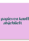 Een papieren knuffel