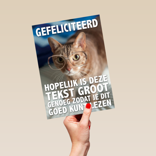 verjaardag vrouw grappig tekst groot genoeg kaart