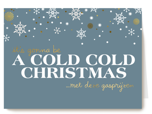 Kerstkaart grappig cold cold Christmas