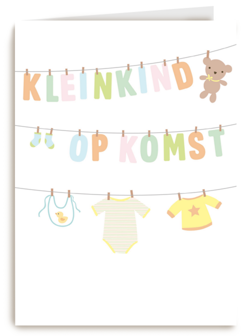 zwanger kleinkind op komst waslijn