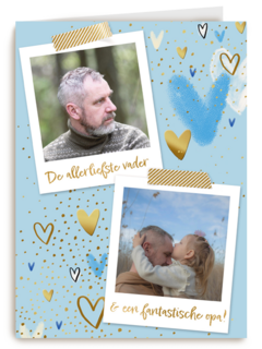 De allerliefste vader en fantatische opa fotokaart