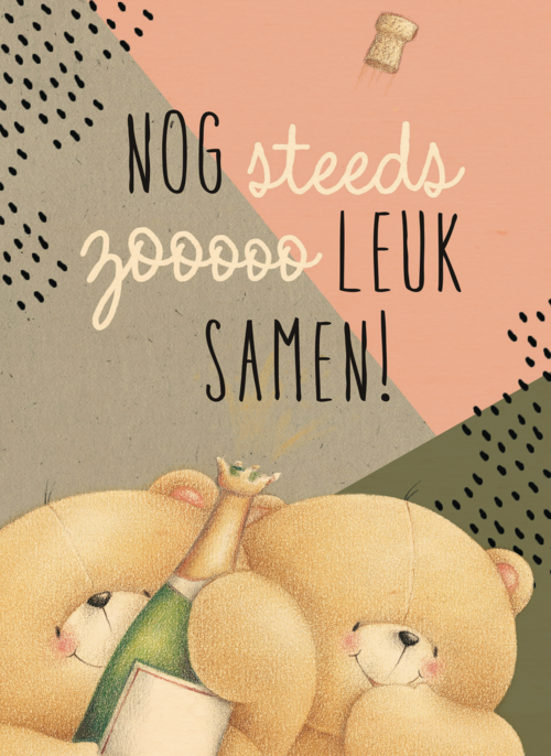 Houten Kaart Huwelijksjubileum | Houten Kaart Hallmark | Huwelijksjubileum | Forever Friends Kaart Nogsteeds Zooo Leuk Samen