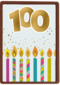 Verjaardagskaart 100 jaar met kaarsjes