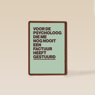 Voor mijn psycholoog