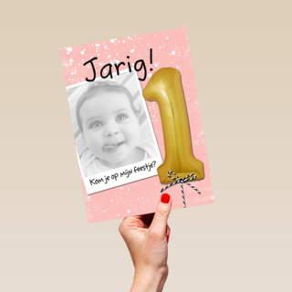 ik vier mijn eerste verjaardag kaart