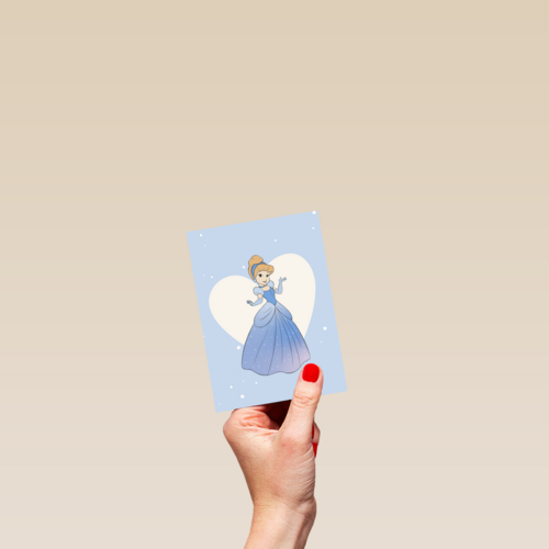 prinses kaart disney verjaardag blanco assepoester