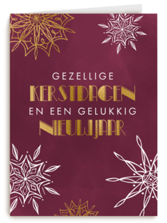 Stijlvolle kerstkaart kerststerren