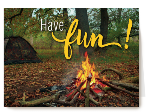 Kaart Hallmark | Op Kamp | Op Kamp Kaart Met De Tekst Have Fun