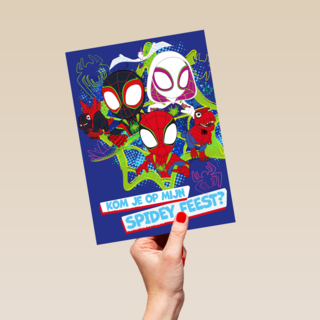 Uitnodiging Spidey feestje