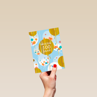 100 jaar confetti ballon