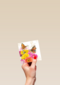 Kaart flowers by Marjolein Bastin vlinders roze geel