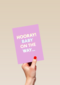 Zwanger felicitatiekaart Hooray baby on the way