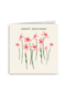 Verjaardagskaart roze bloemetjes