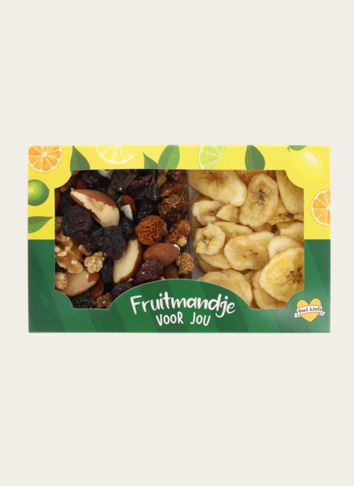 Brievenbus Gedroogd Fruit En Noten Fruitmandje Voor Jou | Veel Liefs Cadeau Chocolade |