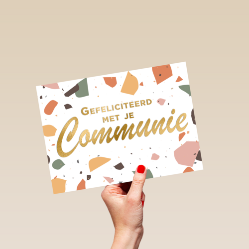 Stijlvolle kaart communie