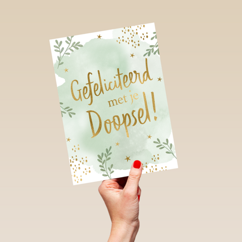 Gefeliciteerd met je doopsel groen