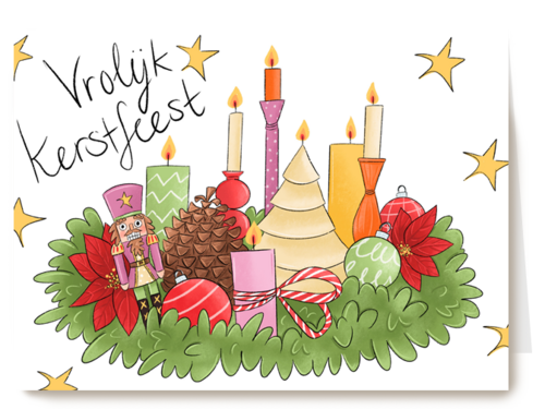 Kerstkaart matia studio vrolijk kerstfeest