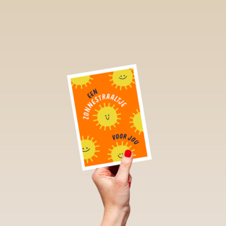 Hart onder de riem kaart een zonnetraaltje voor jou