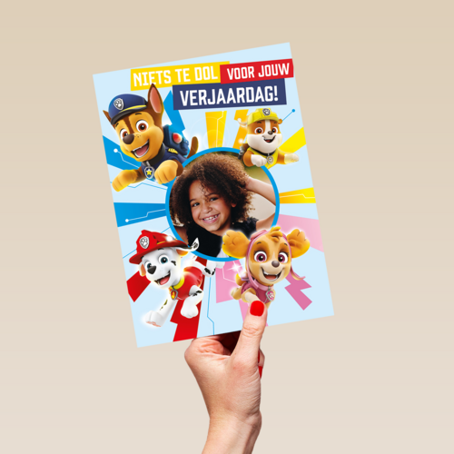 Paw Patrol kaart verjaardag fotokaart
