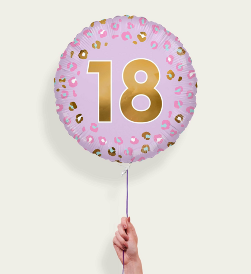 Sfeer Ballon 18e Verjaardag Paars Goud Eco