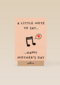 moederdag kaart hip a little note to say happy moeders day