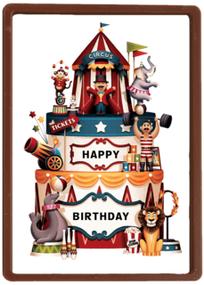 verjaardag kaart folio happy birthday circus