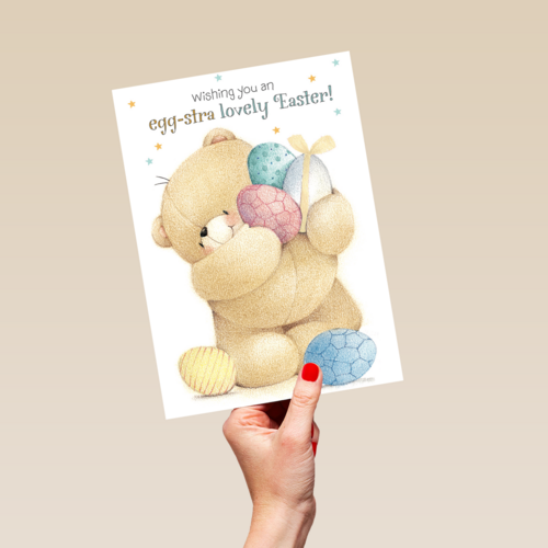 wishing you an egg stra lovely easter forever friends kaart