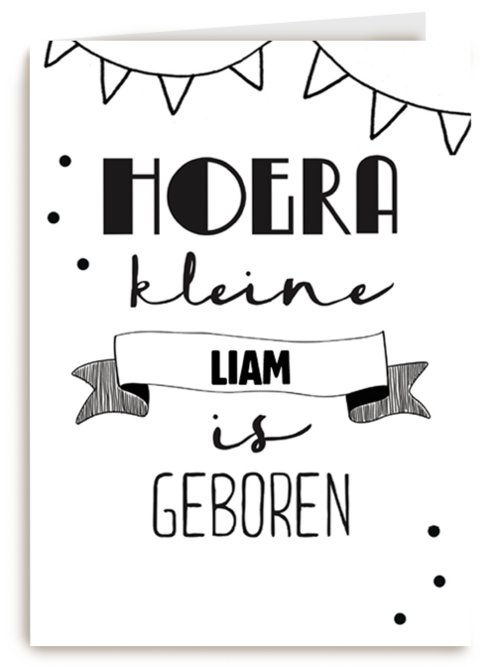 hoera jullie kleine is geboren