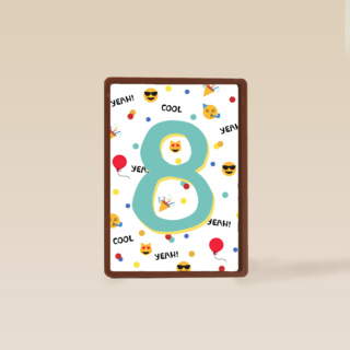 Verjaardagskaart 8 jaar yeah cool